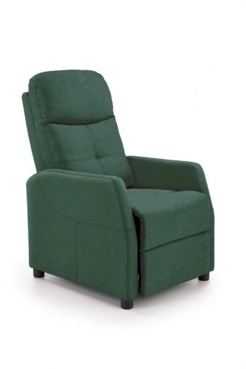 Fotoliu Recliner tapitat cu stofa, Filipo II Velvet Verde Inchis, l64xA84xH103 cm