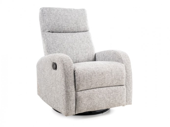 Fotoliu Recliner tapitat cu stofa Oleda Gri, l72xA80xH101 cm