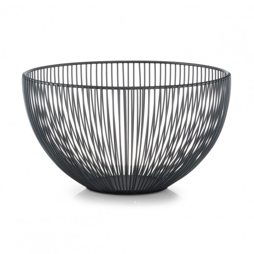 Fructiera Round, Metal Black, Ø 25xH14 cm