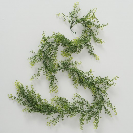 Ghirlanda decorativa din frunze artificiale Greenish Phyllanthus Verde, L170 cm