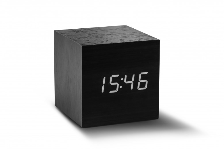 Ceas inteligent Cube Click Clock Black/White