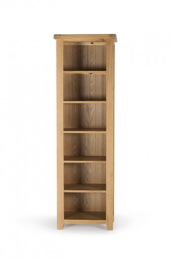 Biblioteca din lemn de stejar si furnir Hampshire Slim Oak, l55xA33xH190 cm