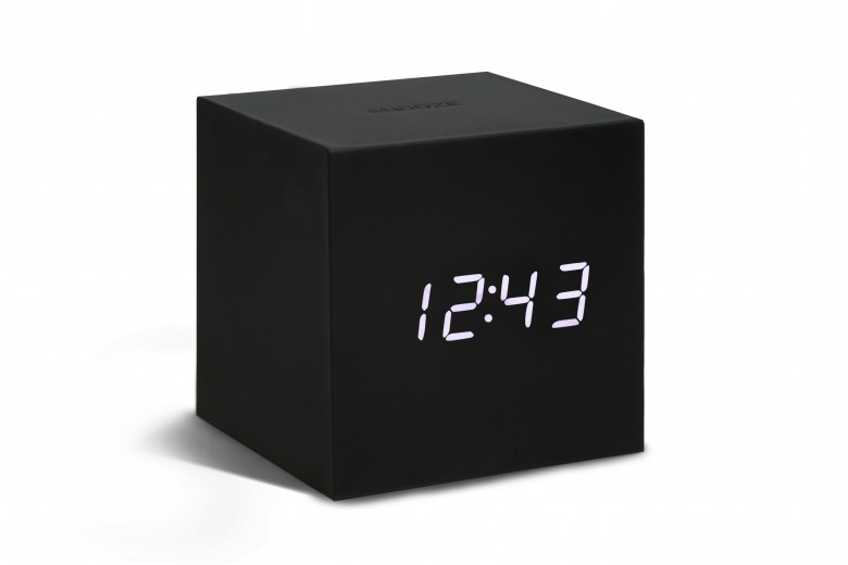 Ceas inteligent cu senzor de alarma Gravity Cube Click Clock Black