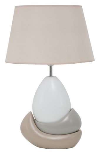 Veioza din ceramica si metal Vax Beige