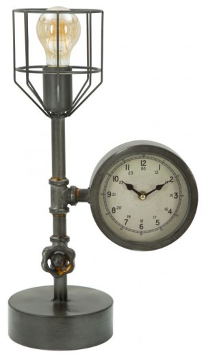 Lampa de birou Industry Clock Gri inchis
