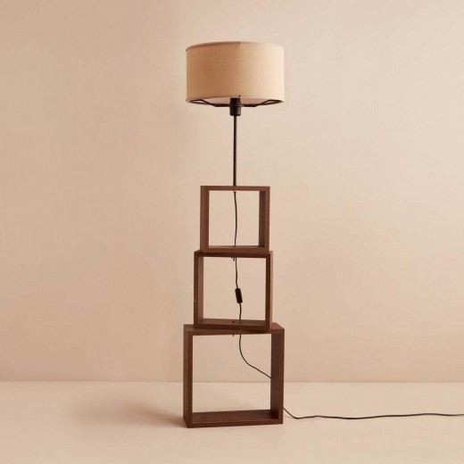 Lampadar cu rafturi, AYD-3472 Bej / Maro
