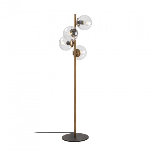 Lampadar Faze NT-116 Clear / Auriu Antichizat
