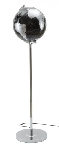 Lampadar Mapamond Big Argintiu, Ø35xH70 cm