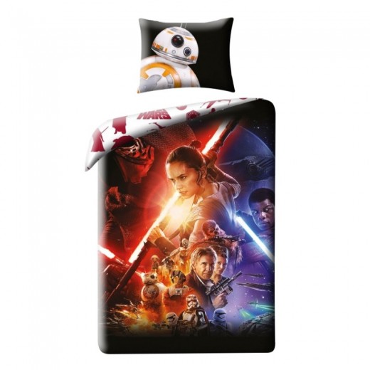 Lenjerie de pat copii Cotton Star Wars Star723BL-200 x 140 cm