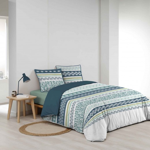 Lenjerie de pat din bumbac, Astrid Multicolor, 220 x 240 cm