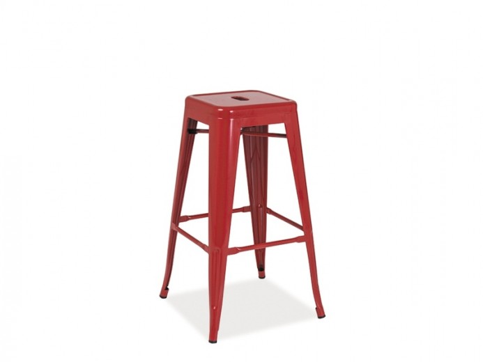 Scaun de bar din metal Lonnie Red, l31xA31xH76 cm