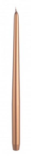 Lumanare conica Basic Tall Cupru, Ø2,5xH40 cm