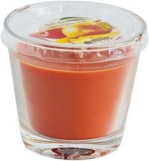 Lumanare parfumata in pahar Mango Portocaliu, Ø8xH9 cm