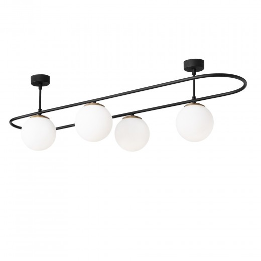 Lustra Abakus 4891 Negru / Alb