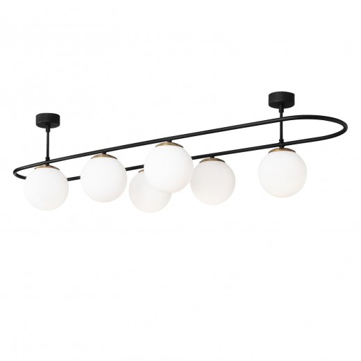 Lustra Abakus 4911 Negru / Alb