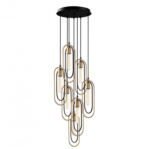 Lustra Cerco 2051 Negru / Auriu