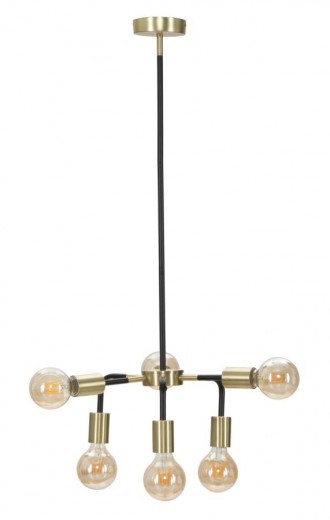 Lustra din metal Darky Glam Negru / Auriu