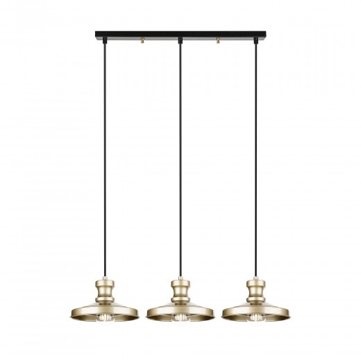 Lustra Hisar Trio Line Auriu / Negru