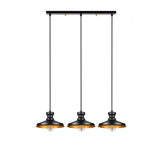 Lustra Hisar Trio Line Negru