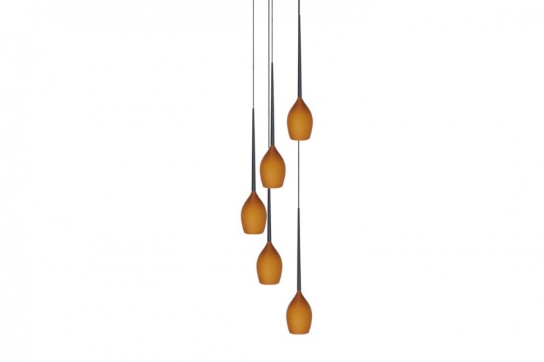 Lustra Izza 5 Amber, AZ1231