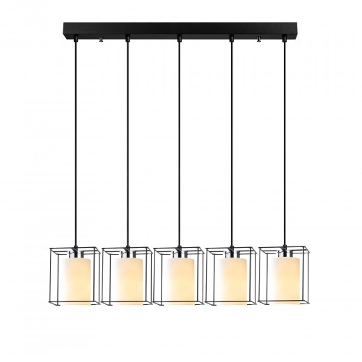 Lustra Swank 702-5S1 Negru / Alb