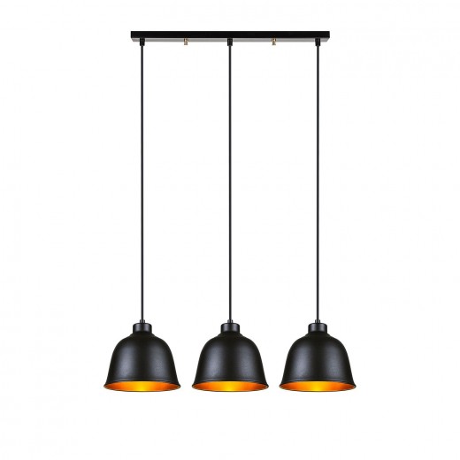 Lustra Topuz Trio Line Negru