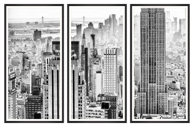 Tablou 3 piese Framed Art Manhattan View 