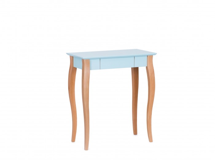 Masa de birou din lemn de fag si MDF, cu 1 sertar Lillo Small Light Turquoise / Beech, L65xl40xH74 cm