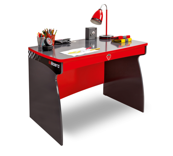Masa de birou din pal, pentru copii Champion Racer Red / Grey, L107xl68xH76 cm