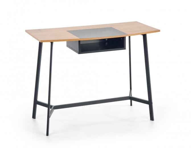 Masa de birou din pal si metal Ben-41 Stejar / Negru, L100xl50xH76 cm