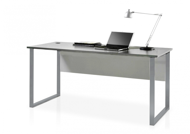 Masa de birou din pal si metal, Luxury Gri / Grafit, L170xl73xH76 cm