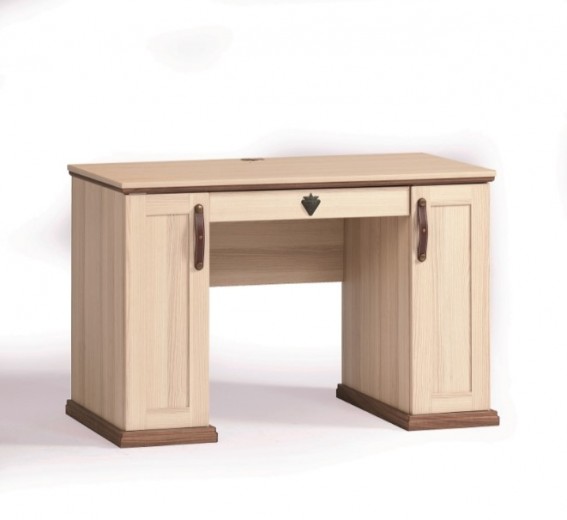 Masa de birou din pal cu 2 usi si 1 sertar, pentru copii si tineret Royal Nature, L114xl62xH75 cm