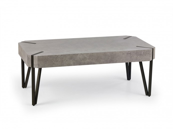 Masa de cafea din MDF si metal Emillyanne Gri, L110xl60xH42 cm