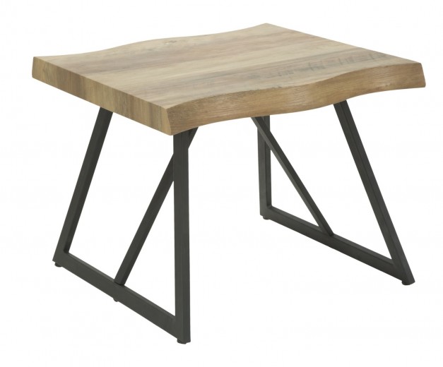 Masa de cafea din MDF si metal Surabaya Natural / Negru, L55xl55xH44 cm