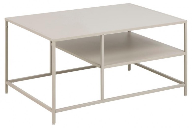 Masa de cafea din metal, Newcastle Duo Crem, L90xl60xH45 cm