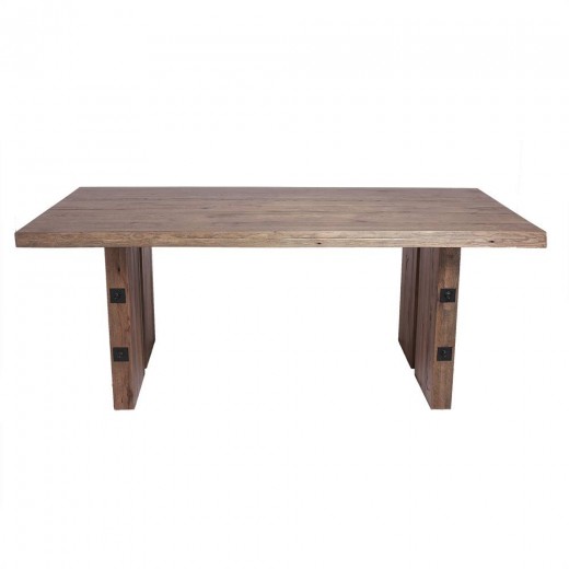 Masa din lemn de stejar salbatic Delly, L180xl100xH79 cm