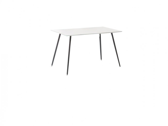Masa din MDF si metal Florosante Alb / Negru, L120xl80xH75 cm