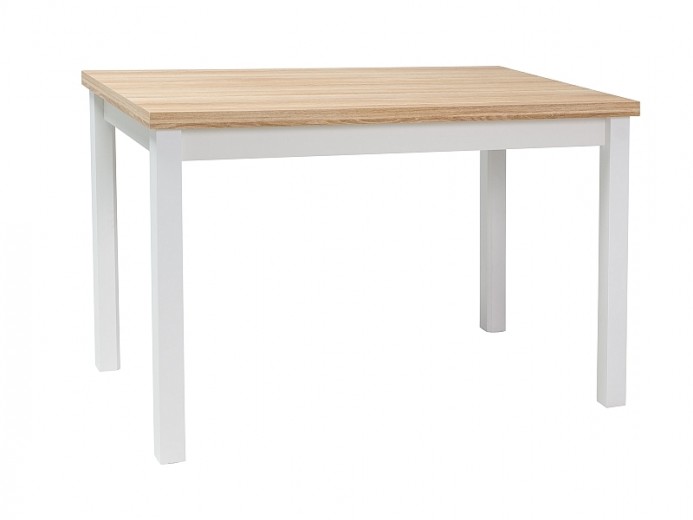 Masa din pal si MDF, Adamaris Stejar / Alb, L120xl68xH75 cm