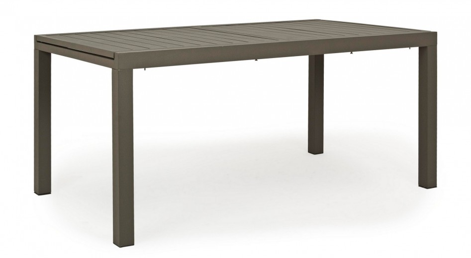Masa extensibila de gradina / terasa din metal, Hilde Medium Grej, L160-240xl90xH75 cm
