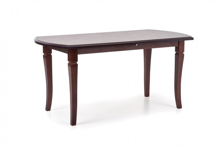 Masa extensibila din MDF si lemn de fag Frederic  Dark Walnut, L160-240xl90xH74 cm