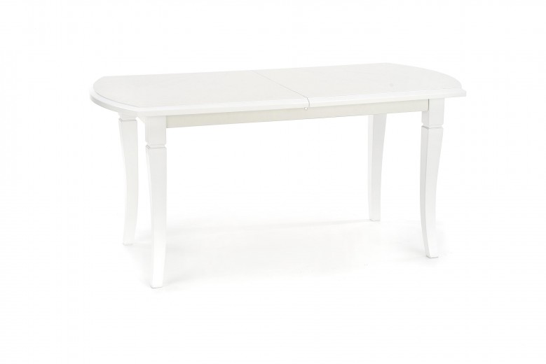 Masa extensibila din MDF si lemn de fag Frederic  White, L160-240xl90xH74 cm