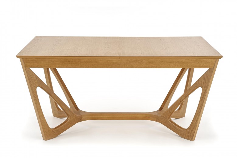 Masa extensibila din MDF si lemn Wency Stejar, L160-240xl100xH77 cm