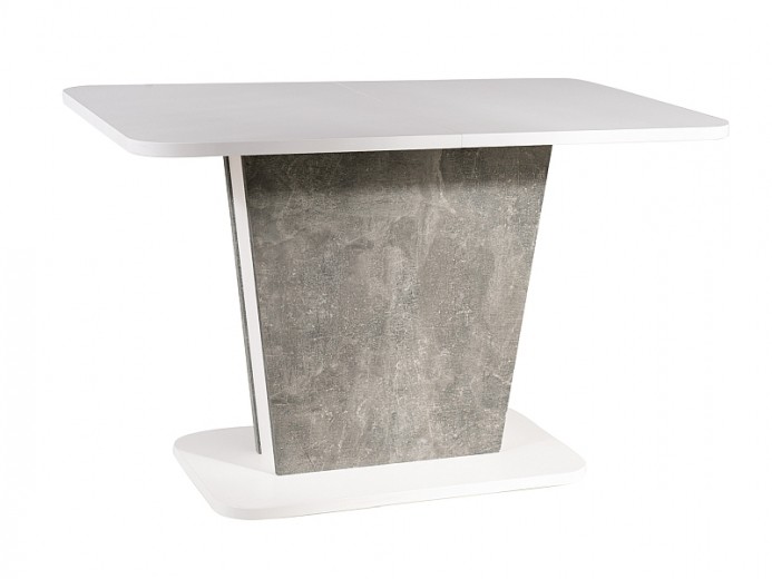 Masa extensibila din pal, Caledon Alb / Gri, L110-145xl68xH76 cm