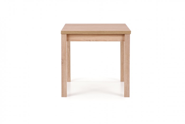 Masa extensibila din pal si MDF Gratianus Sonoma Oak, L80-160xl80xH76 cm