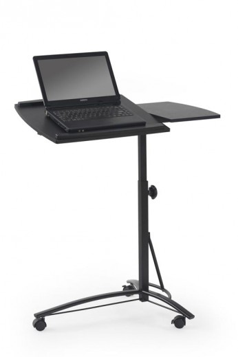 Masa pentru laptop din MDF si metal, cu inaltime reglabila, Ben-14 Negru, L73xl40xH63-93 cm