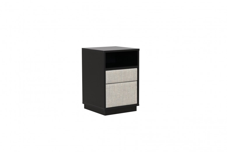 Noptiera din pal, cu 2 sertare, Forli Verical Bej, l40xA40xH60 cm