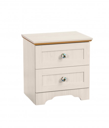 Noptiera din pal cu 2 sertare, pentru copii si tineret, Flower Natural, l49xA40xH52 cm