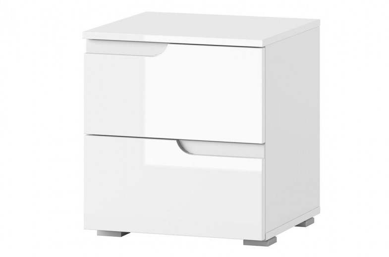 Noptiera din pal si MDF, cu 2 sertare Gabrielle 32 Alb, l42xA40xH47 cm