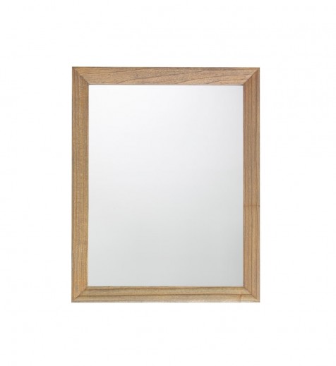 Oglinda decorativa cu rama din lemn si furnir, Merapi Small Natural, l80xH100 cm