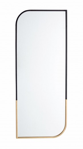 Oglinda decorativa cu rama metalica, Reflix Tall Negru / Auriu, l40,5xH100 cm